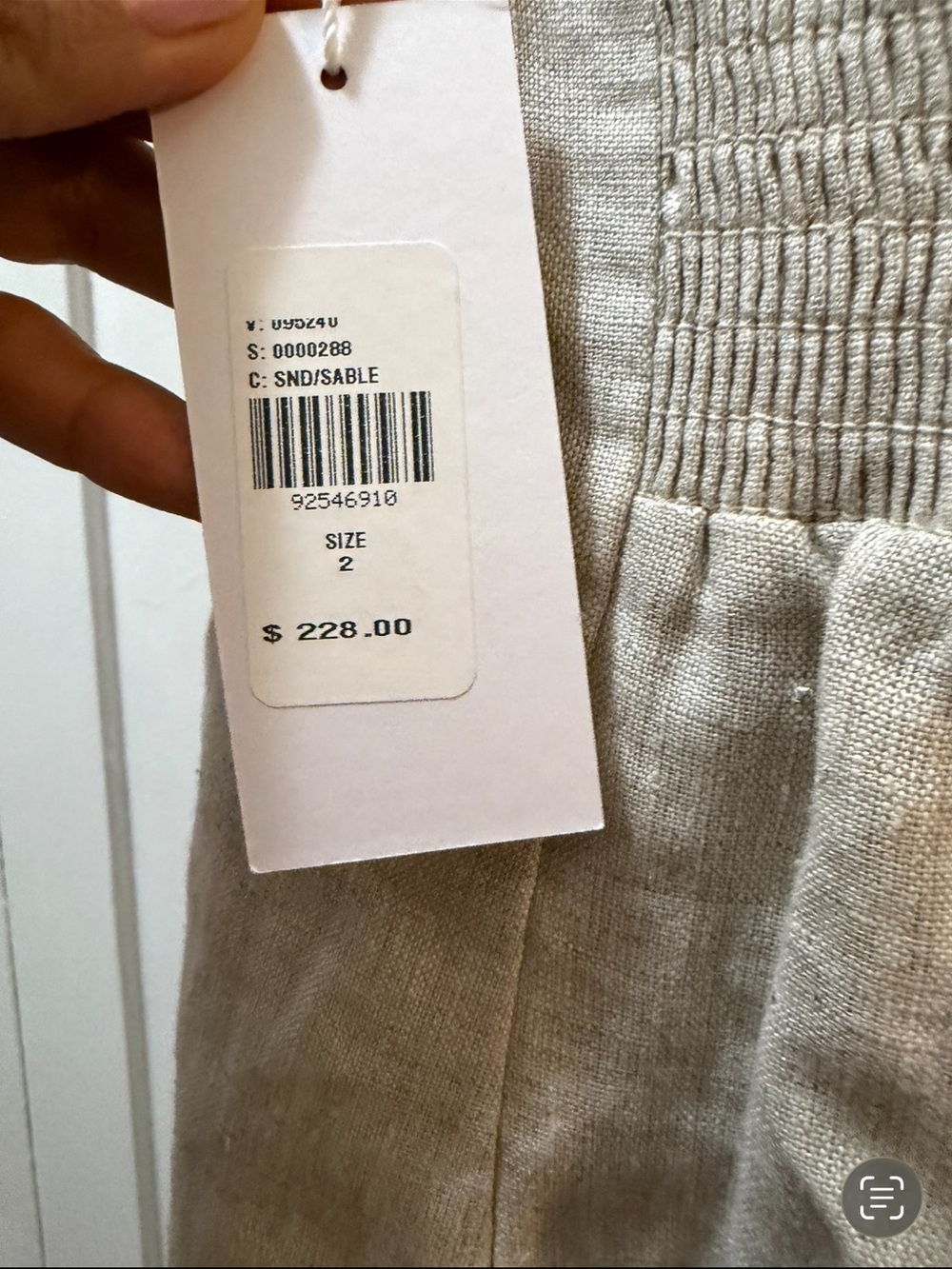 Reformation Sleeveless Wide-Leg Linen Jumpsuit in Light Beige - Picture 4 of 6